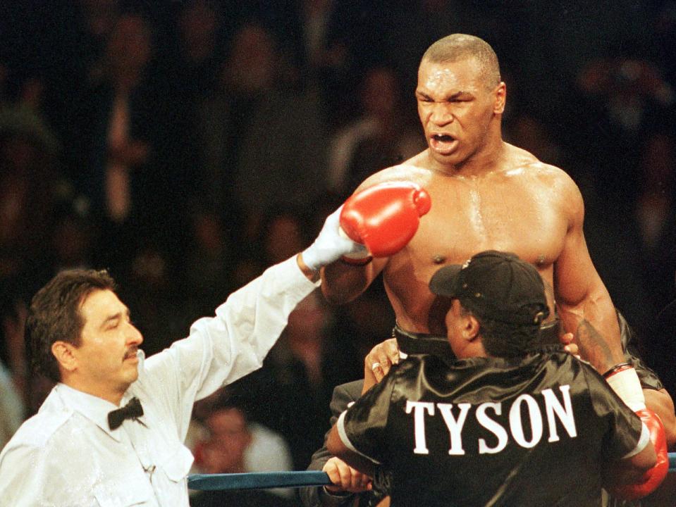  Tyson's celebrations were short-lived when he tested positive for cannabis