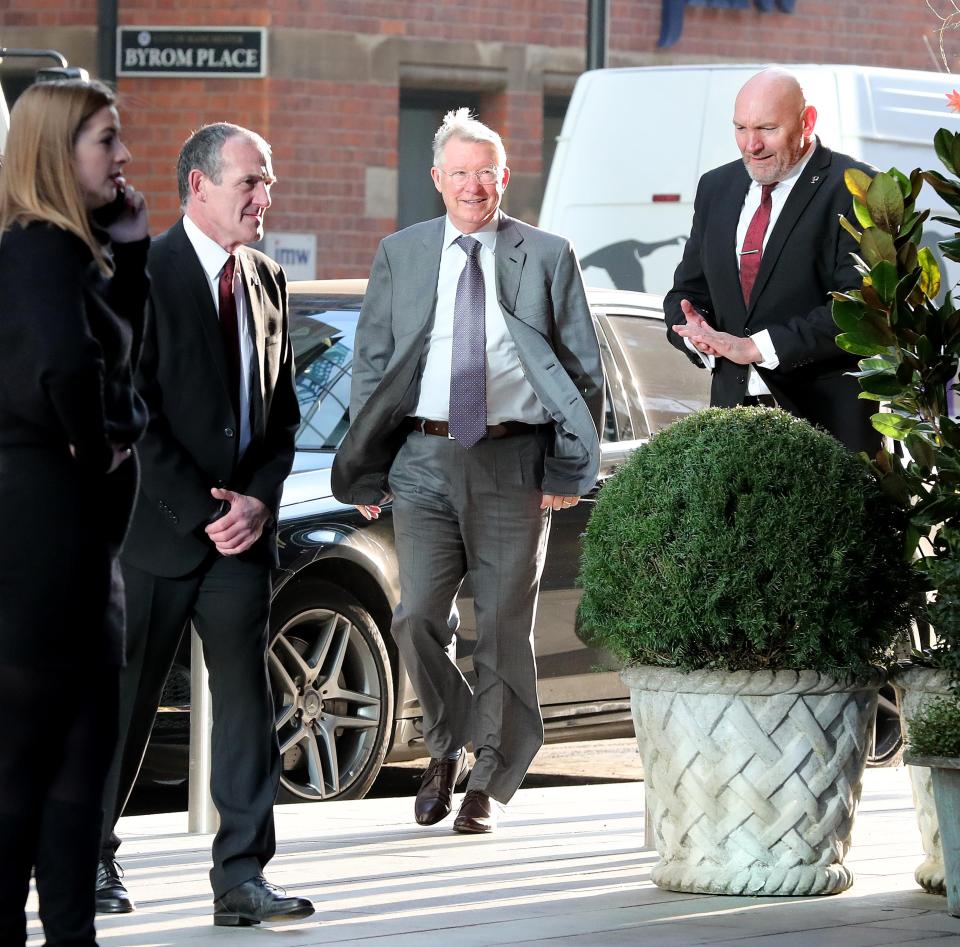  Sir Alex Ferguson arriving at The Ivy in Manchester city centre