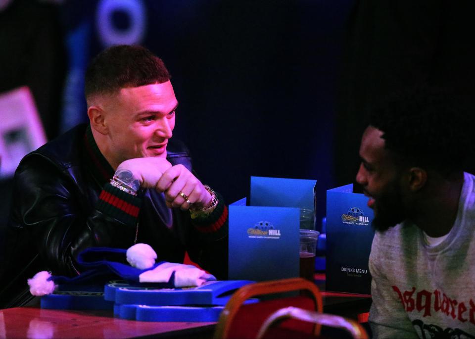  Rose and Trippier celebrated Spurs' win against Burnley at the darts