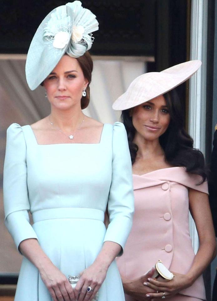  Body language experts have analysed the tensions between Kate and Meghan