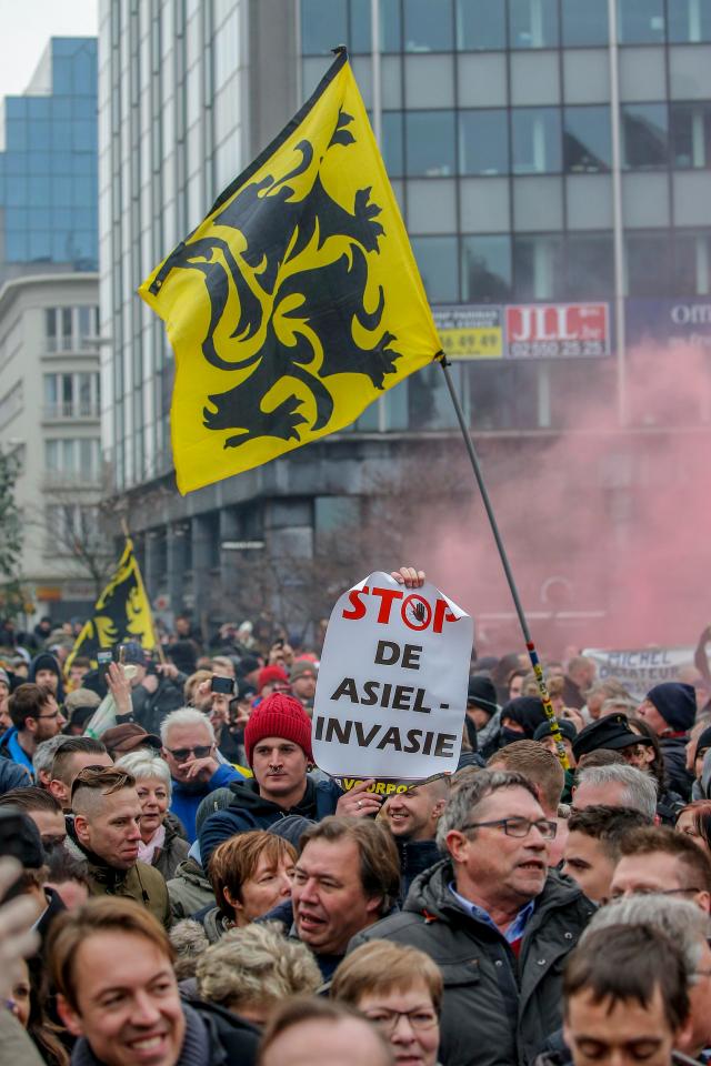  Thousands of protesters took to the streets in Belgium