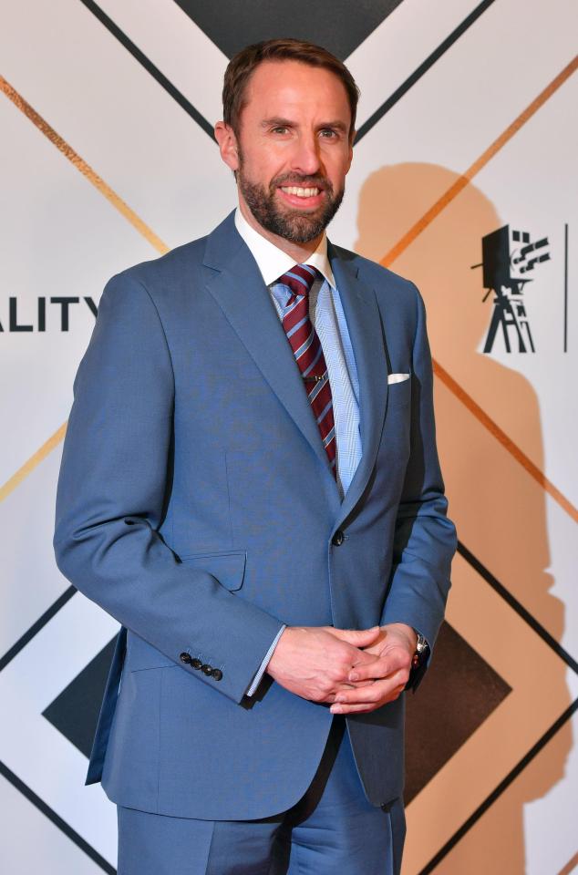 Gareth Southgate was all smiles for the camera on arrival at the awards ceremony