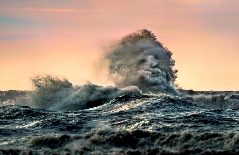  A face appears in the waves of the stormy Canadian seas (Trevor Pottelberg)