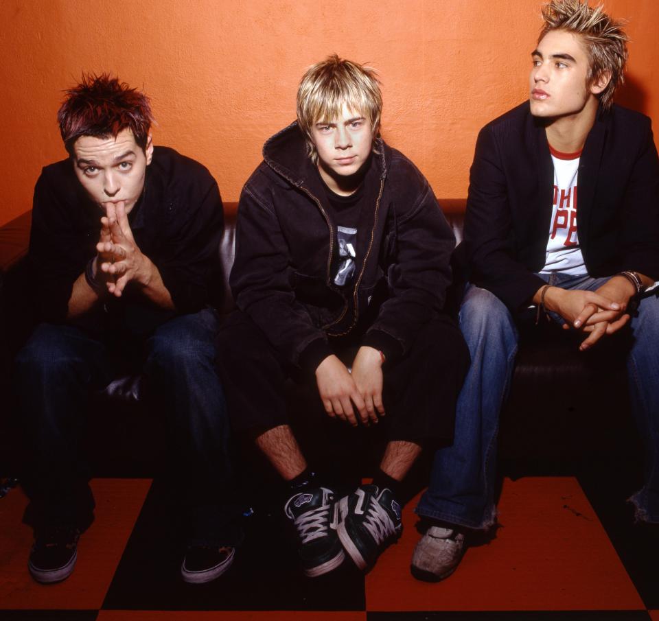  Busted's Matt, James and Charlie back in 2000