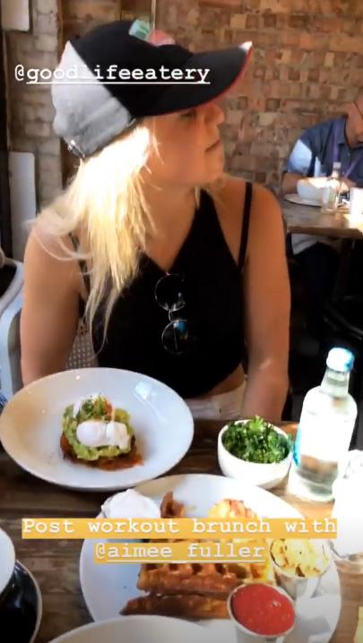  Alex shared a pic of a brunch date with the Olympic snowboarder