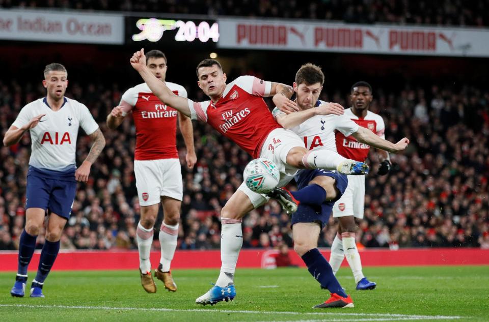  Granit Xhaka had a nightmare performance and could not cope at centre-back