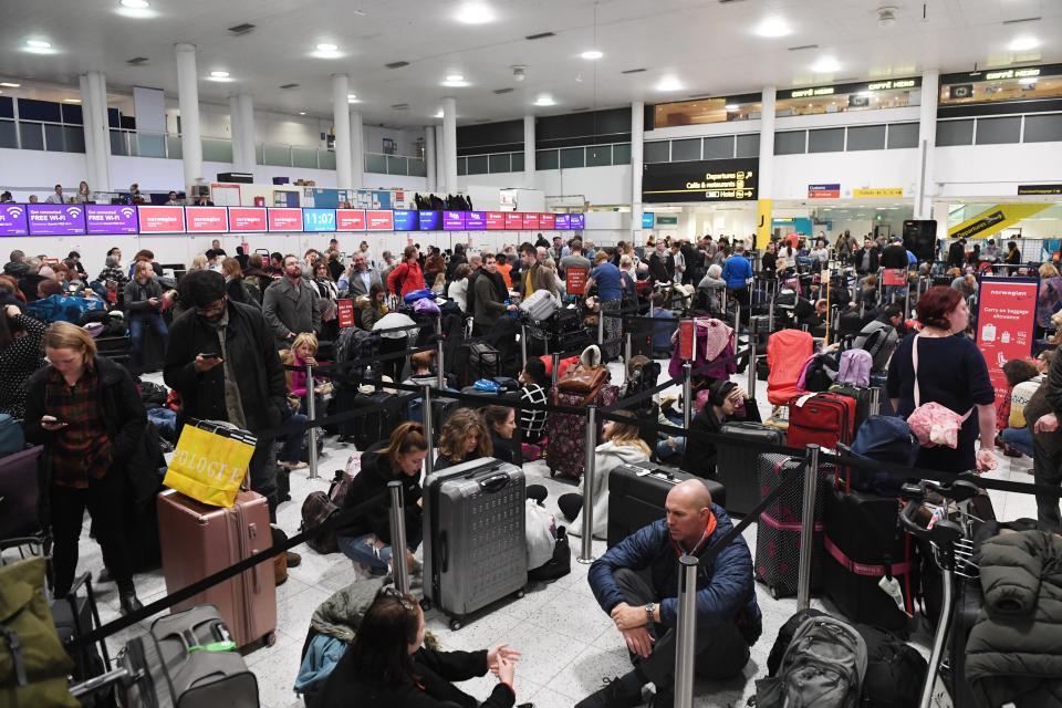  Gatwick airport is in chaos as 120,000 passengers had their flights delayed diverted or cancelled at the UK’s second busiest airport