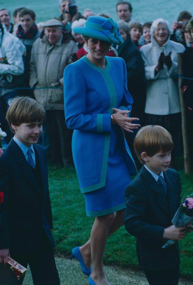  Prince Harry attended the Sandringham church service for the first time when he was seven years old and Prince William was nine