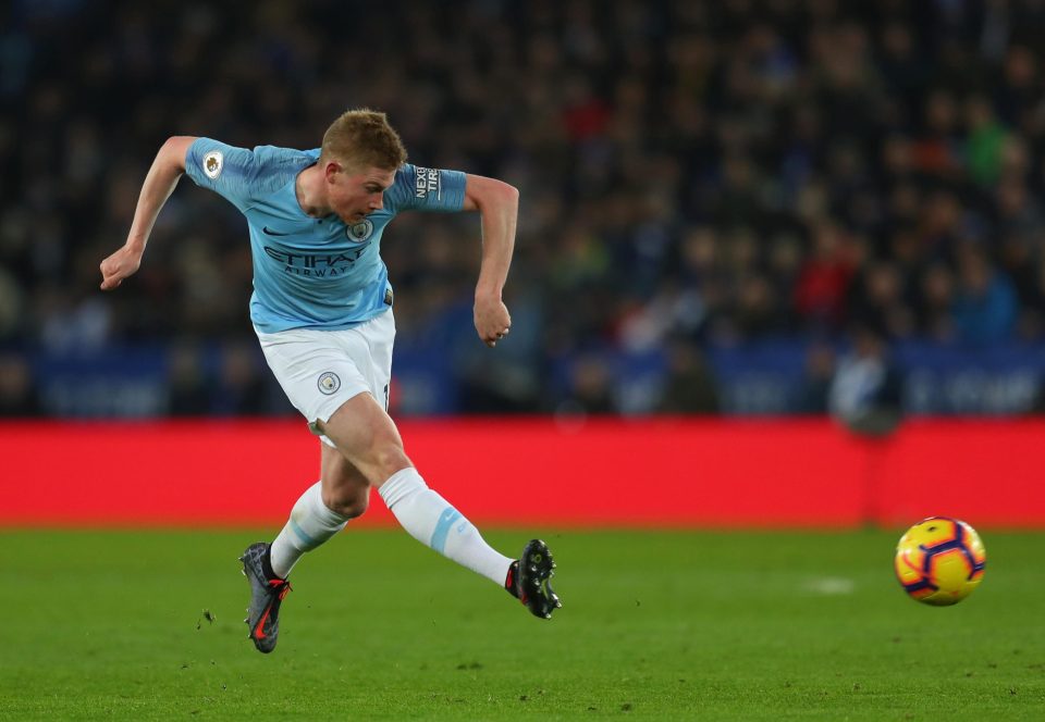 De Bruyne is of course a crucial player in the Manchester City side but has played just six Premier League games this season