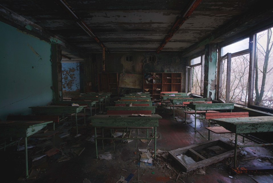 Another schoolroom standing silent 32 years after the last lesson