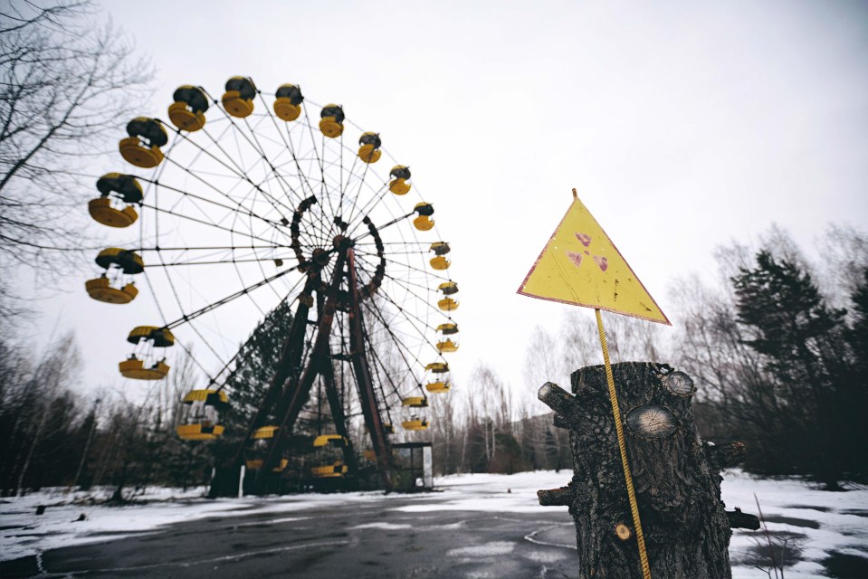 The stalled fairground, inside the 18-mile exclusion zone, has become an attraction for adventurous sightseers