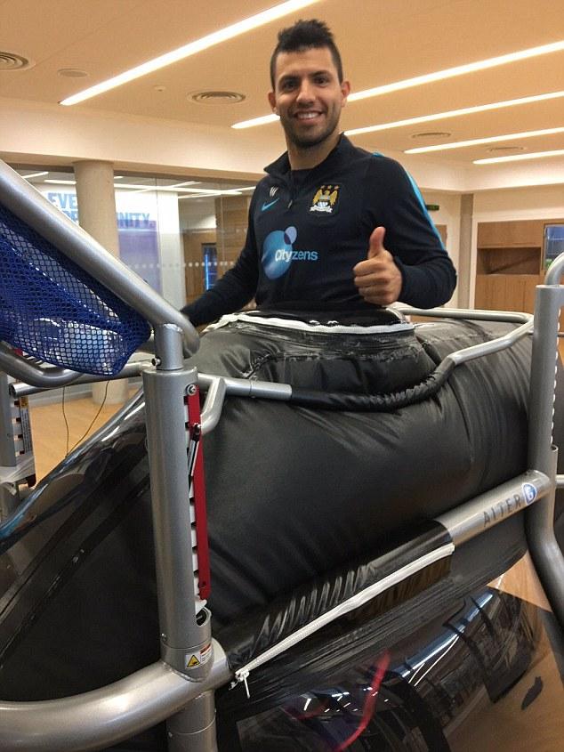  Man City striker Sergio Aguero used the technology to help his recovery