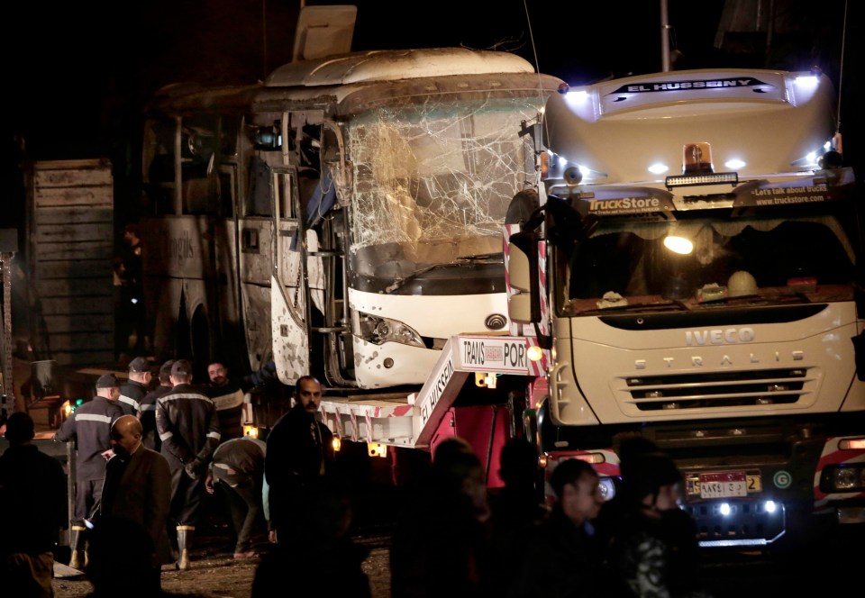 The killings come a day after this tourist bus was hit by a bomb blast