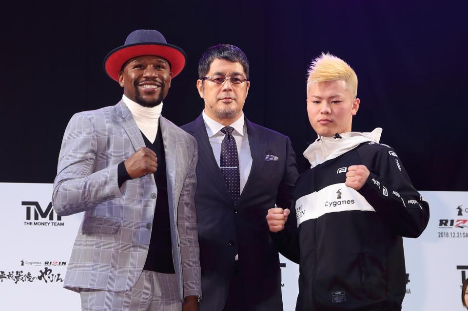 Floyd Mayweather has boasted of collecting $1m a round from his fight with Tenshin Nasukawa