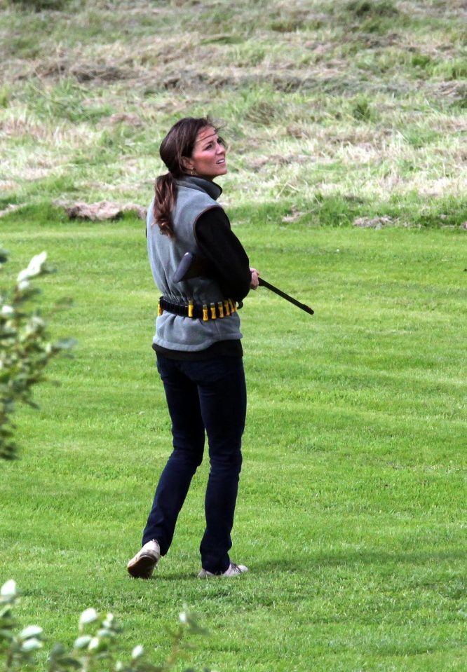  Kate Middleton waited for Meghan Markle to leave Sandringham before going on a pheasant hunt, according to reports. Pictured on a grouse shoot in 2009