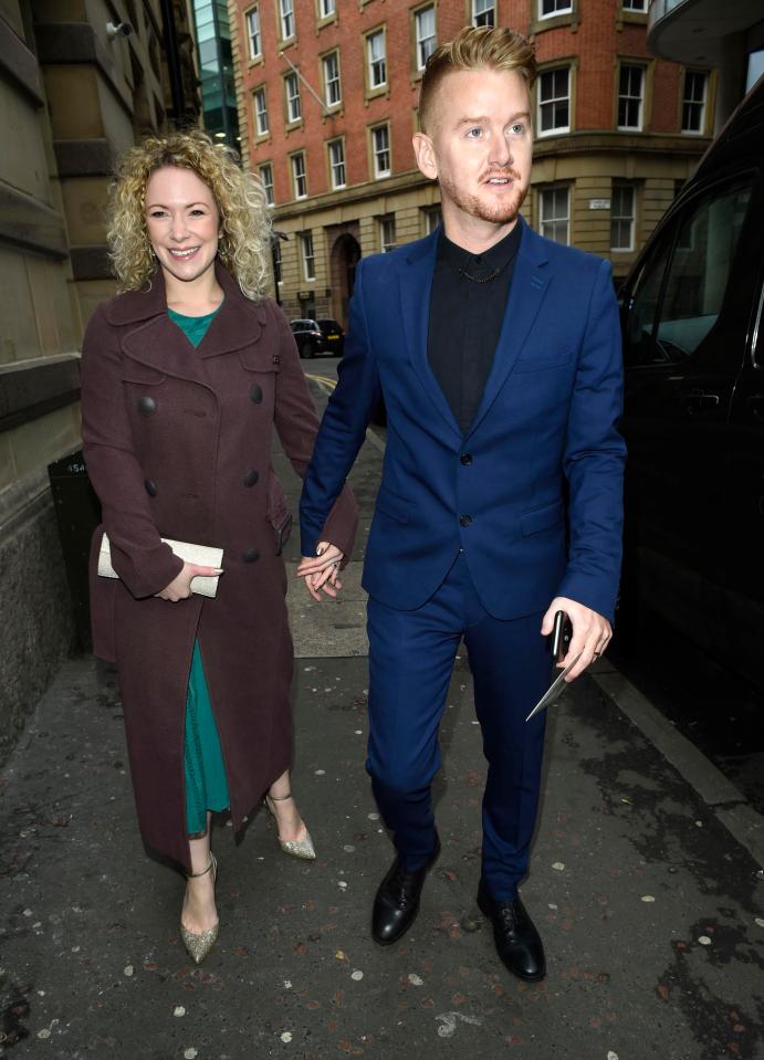  Tina's co-star Mikey North and his wife Rachael Isherwood arrive at the Manchester hotel