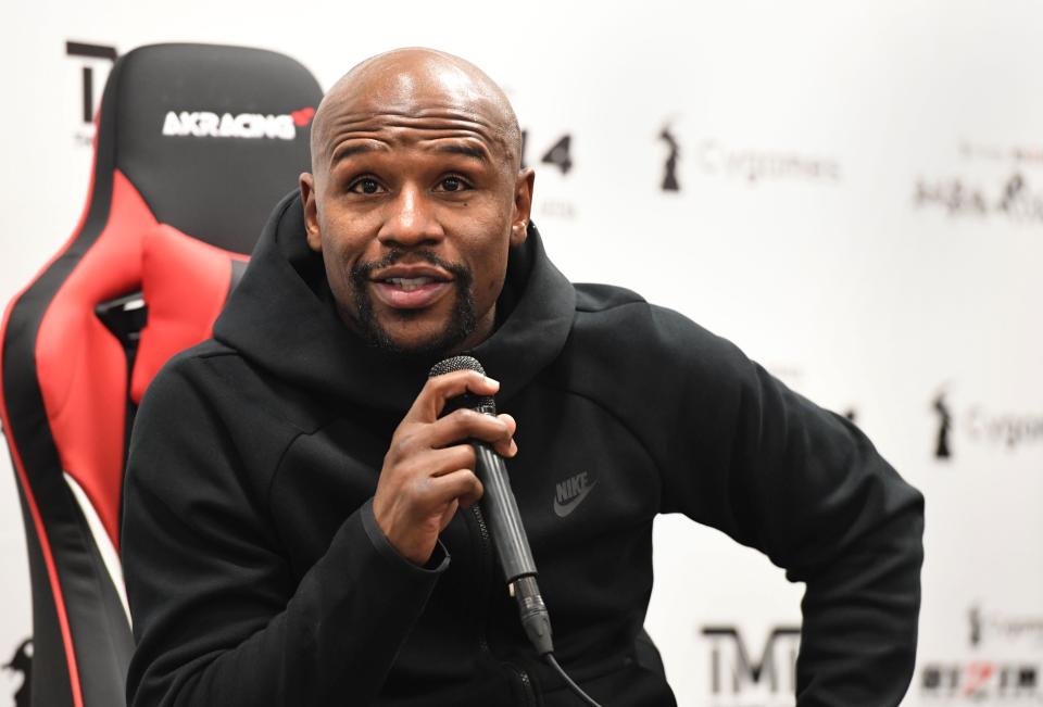 Floyd Mayweather may have embarrassed his Japanese opponent, but he still claimed to be well out of shape