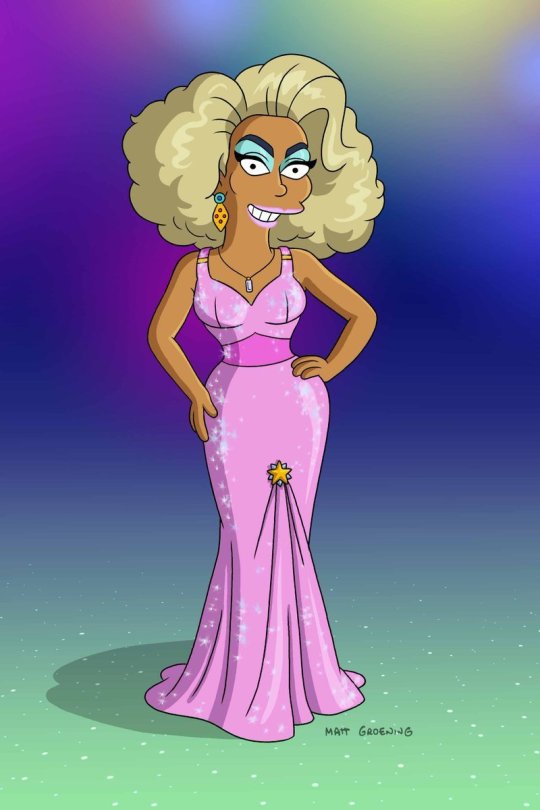  RuPaul was drawn in drag for his cameo in The Simpsons