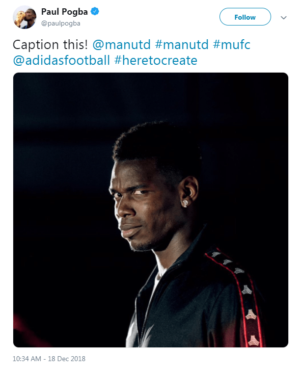  Pogba made a dig at his former boss on Twitter