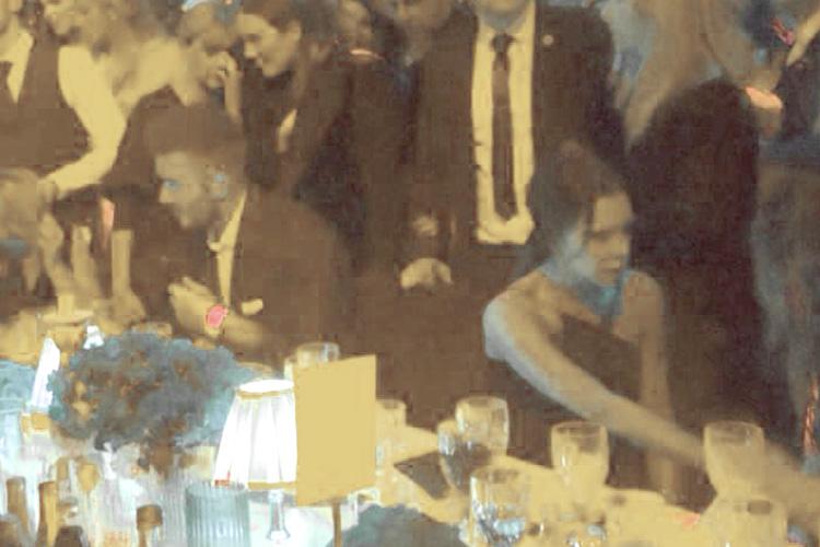  The Beckhams sat with their backs to each other during the after party