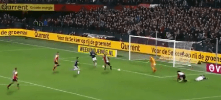  The two balls can been near the six-yard line just as PSV hovered for the rebound