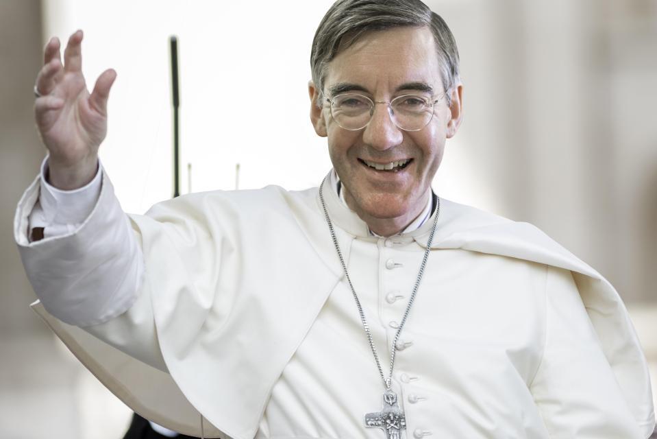  Rees-Mogg as he might look if he ever became the Pope as he once suggested would be more likely than becoming PM