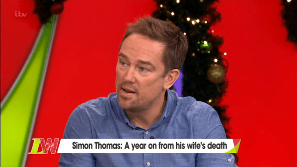  Simon Thomas opened up about his decision to date again a year after his wife's death on today's Loose Women