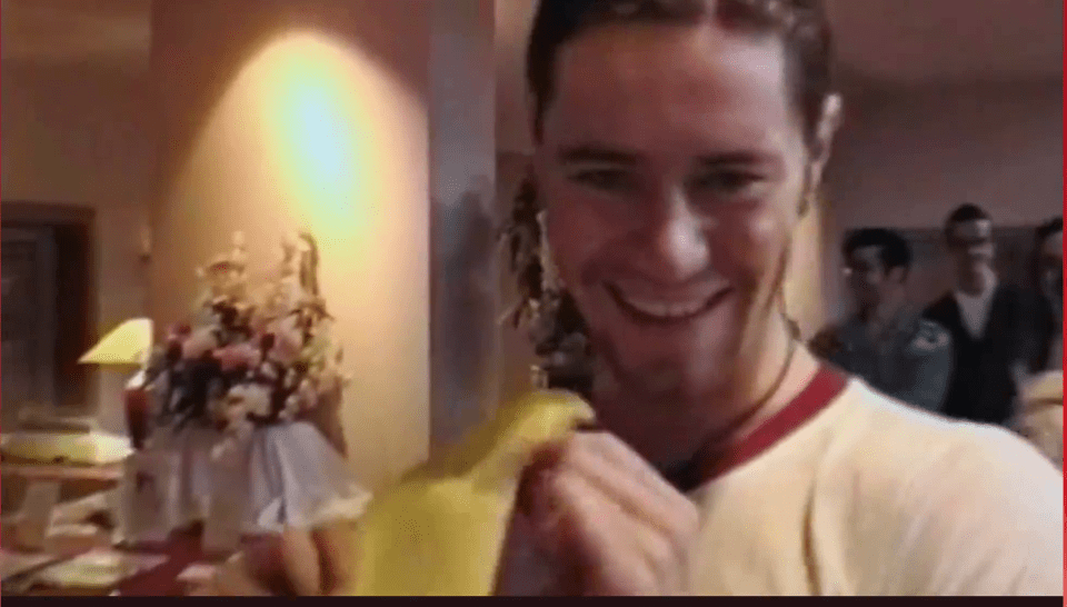  The fresh-faced singer shows off the gifts his bandmates got him in the incredible footage