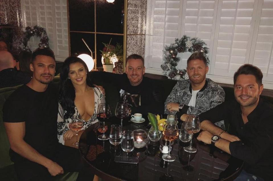  The new pair enjoyed a birthday dinner at Masons Restaurant in Manchester with pal Jamie O'Hara