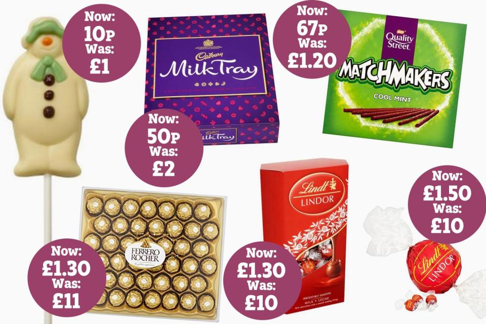  We've rounded up the best deals on Christmas chocolate leftover from the festive season as supermarkets try to clear their shelves