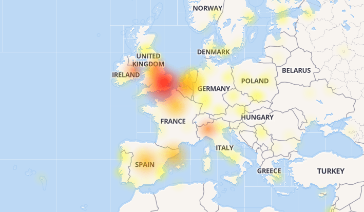  UK users seemed to be particularly affected by the apparent outage