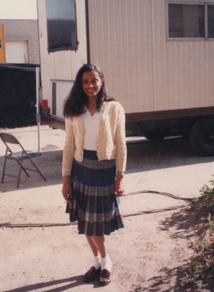 Shana aged 26 behind the scenes of Jackson’s movie Ghosts