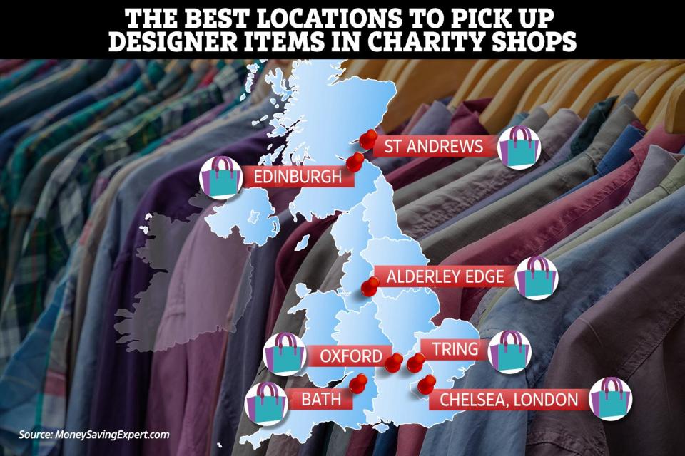  MoneySavingExpert.com users reveal where they've found the best designer bargains in charity shops