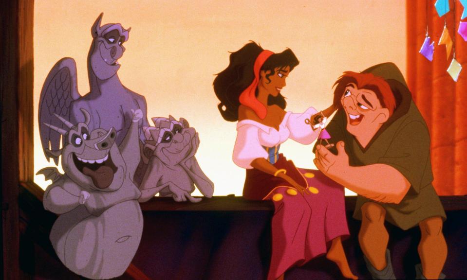  The 1996 film follows outcast Quasimodo as he falls in love with beautiful gypsy Esmeralda