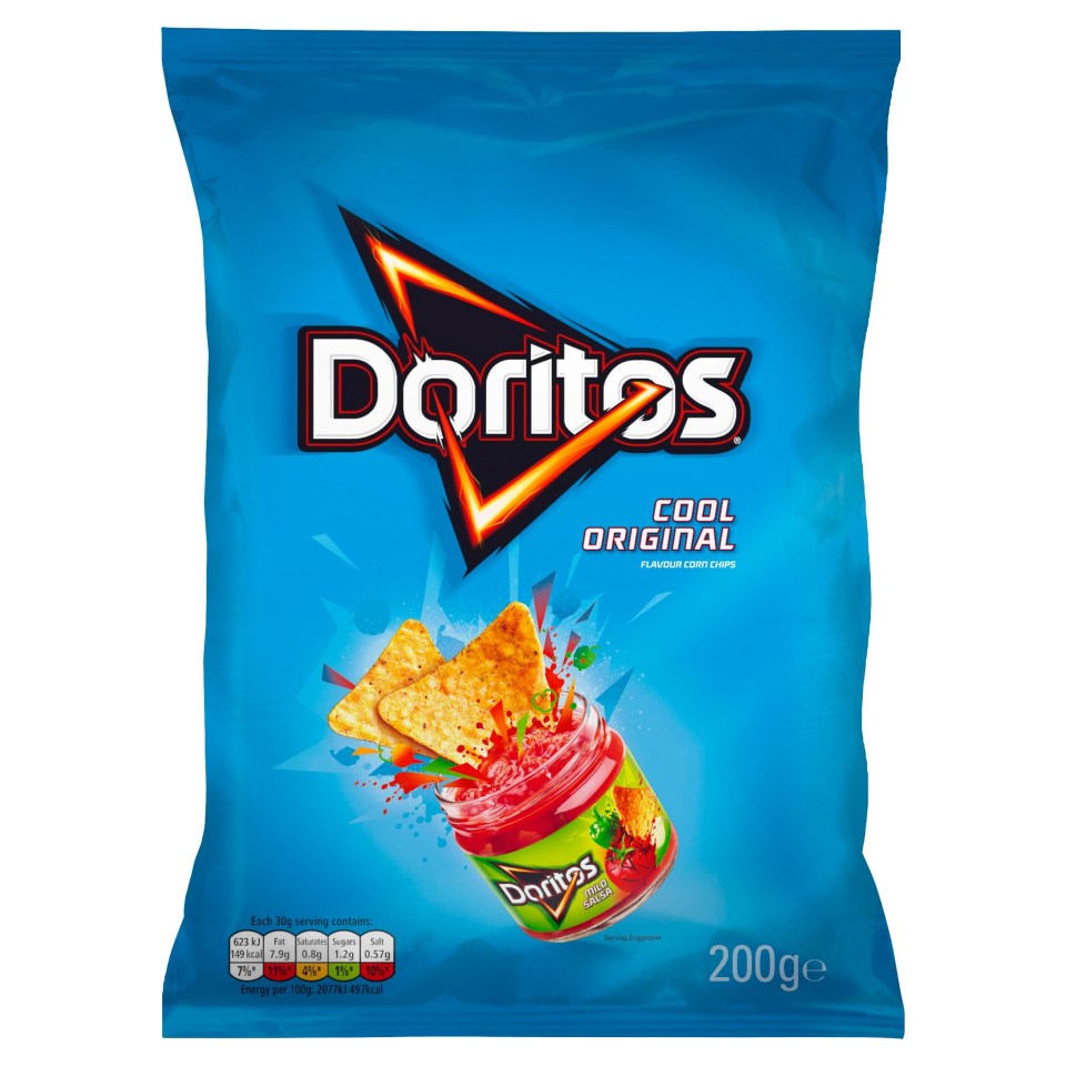 Doritos fell from 200g to 180g