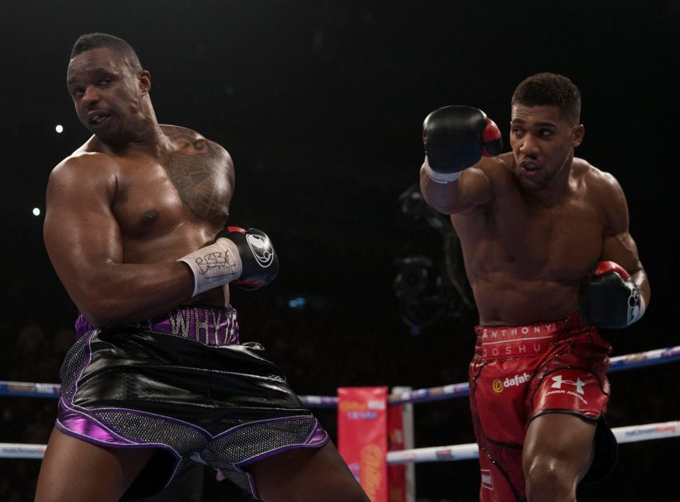  Dillian Whyte lost against Anthony Joshua in December 2015 at the 02 Arena