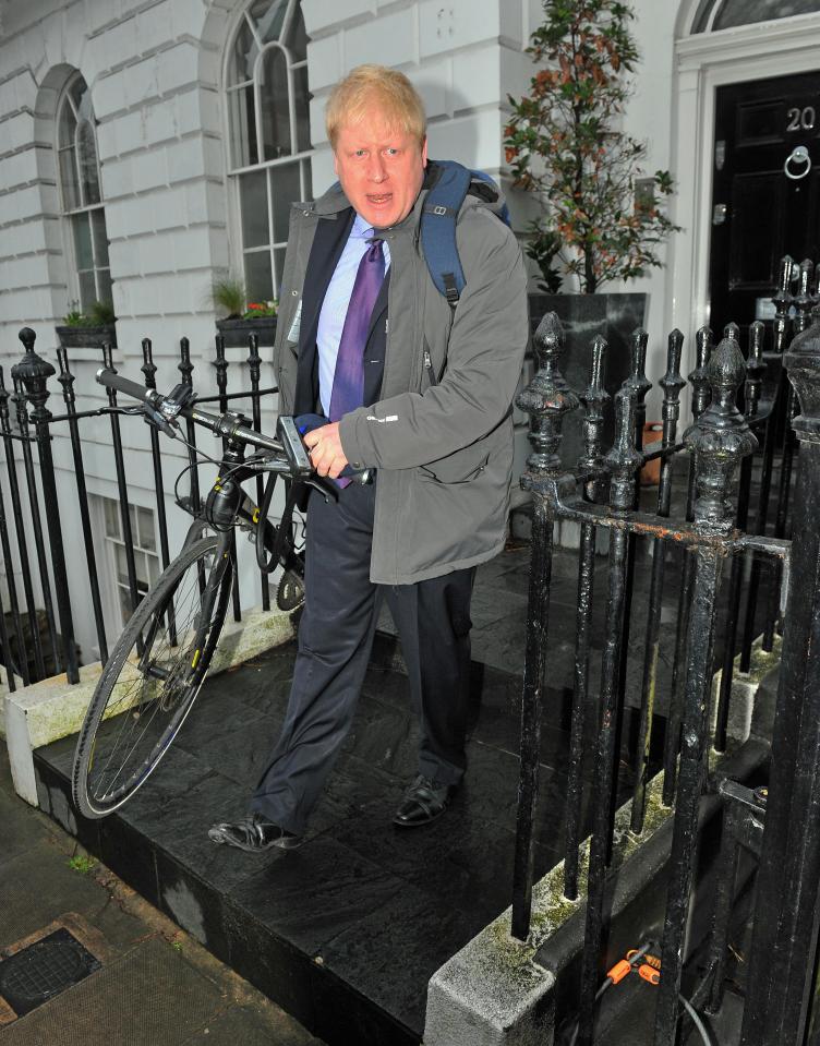  BoJo pictured leaving his Islington home which is now up for rent