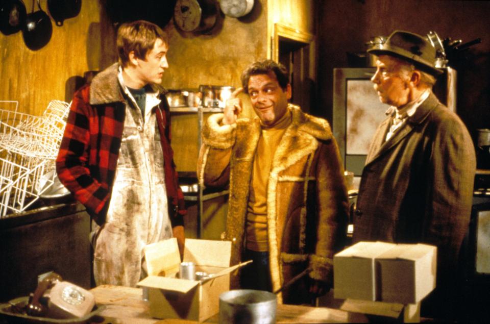  David Jason's character Del Boy, centre, lived with his family in the tower block