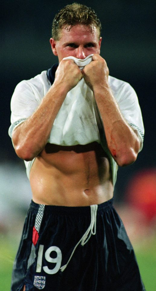  A tearful Gazza after England lose to West Germany in the 1990 Fifa World Cup