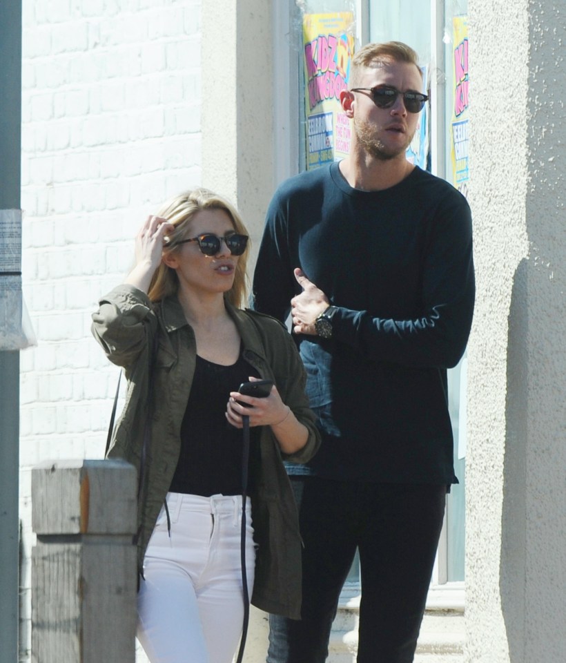 Former Saturdays singer Mollie King with Stuart Broad