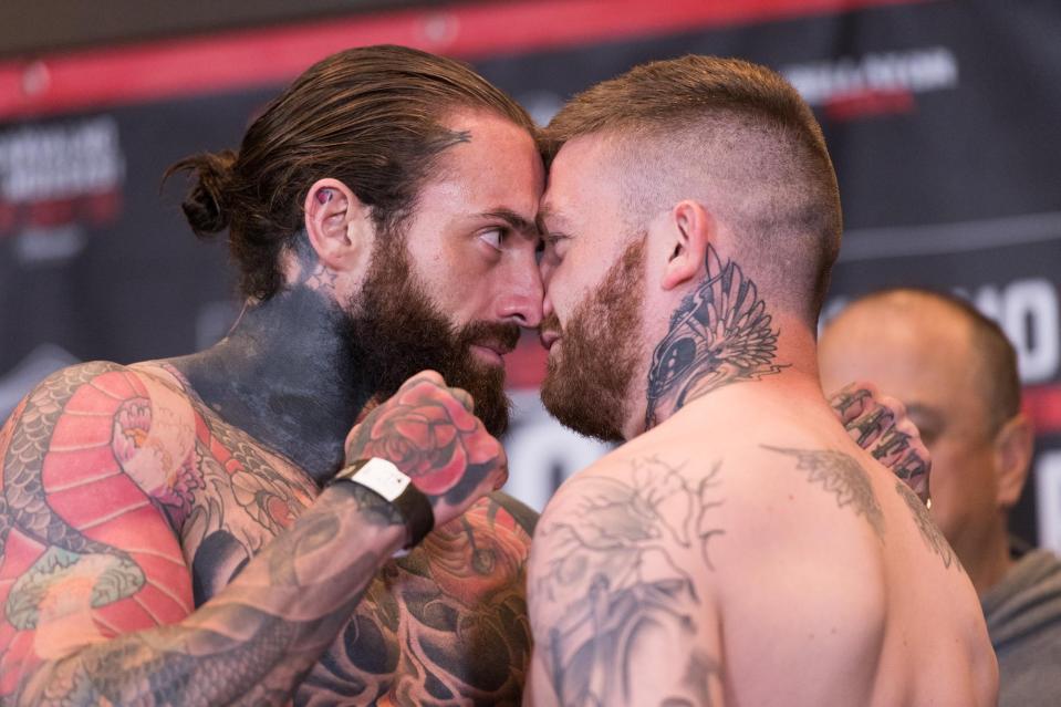  The pair had a tense face off at the weigh in