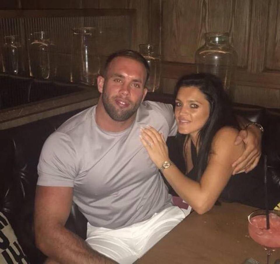  Leah pictured with her fiancé Scott Franks