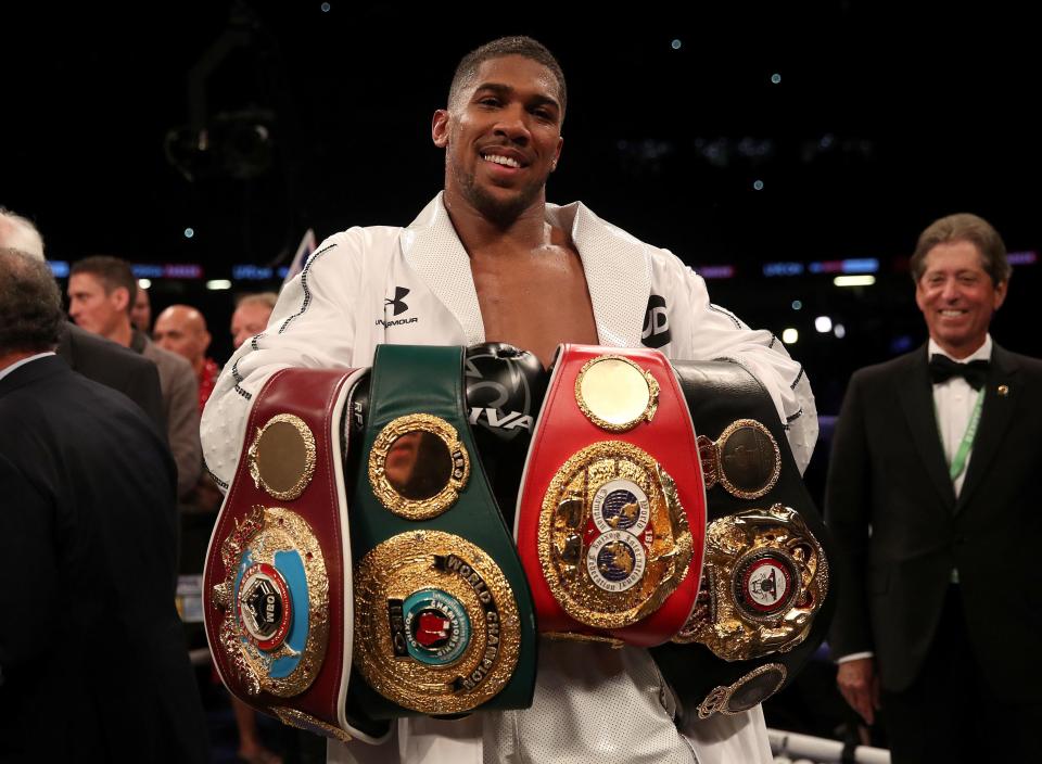 Anthoyn Joshua holds four world titles - and the boxing public would love to see him defend them against Tyson Fury