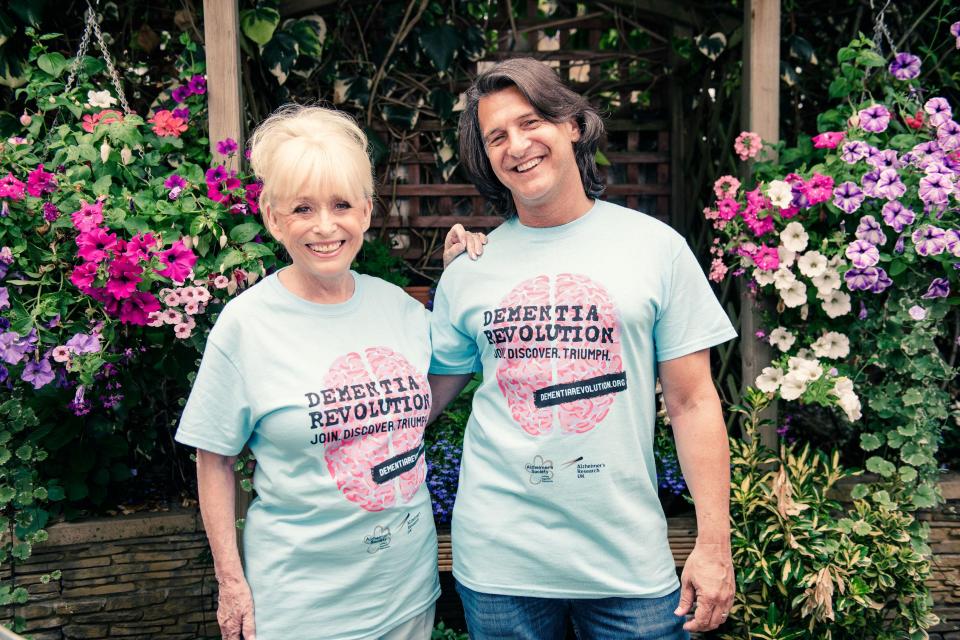  The couple pose in Dementia Revolution t-shirts to promote the fundraiser