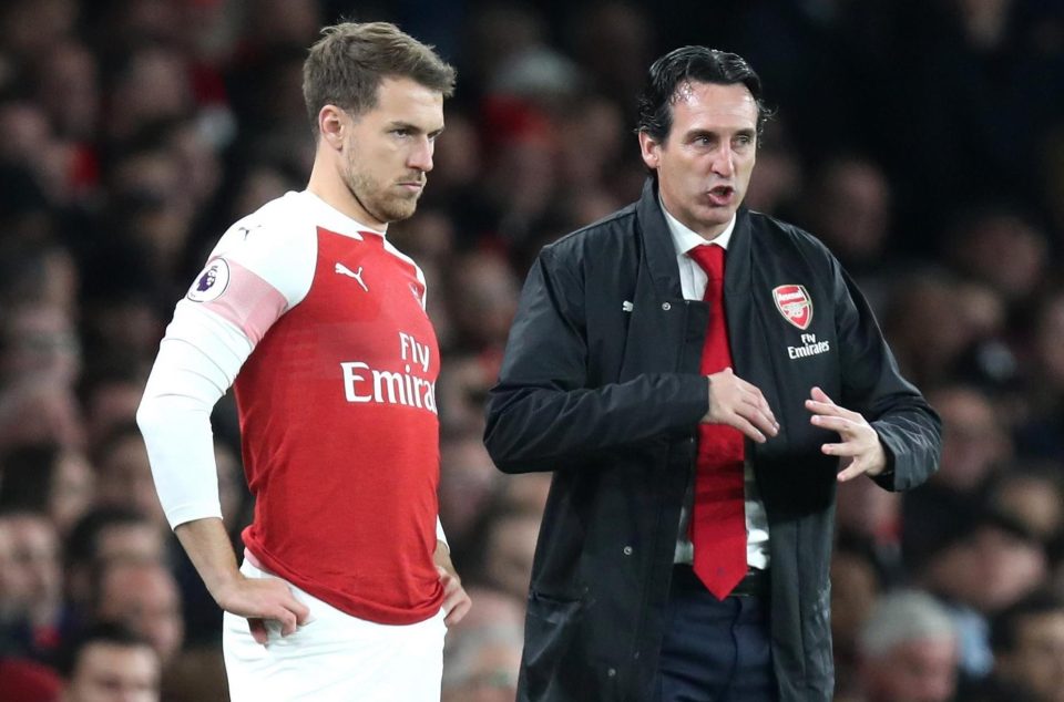  Gunners boss Unai Emery, right, is looking for a long-term replacement for Juventus-bound Aaron Ramsey