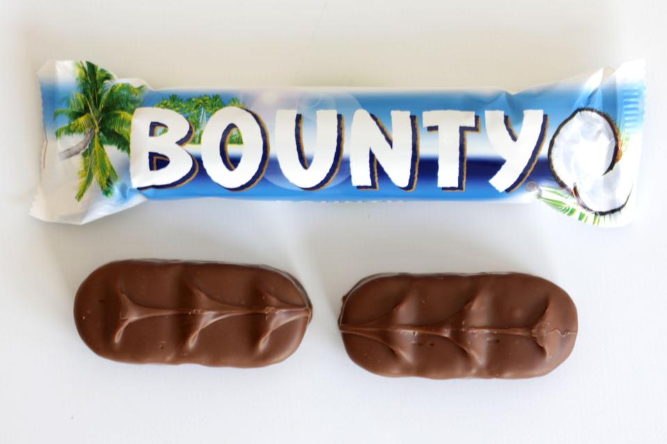  You get two mini Bounty bars in one packet usually