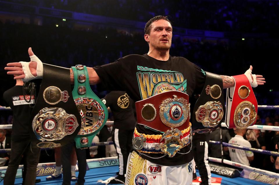  Usyk is the undisputed cruiserweight world champion