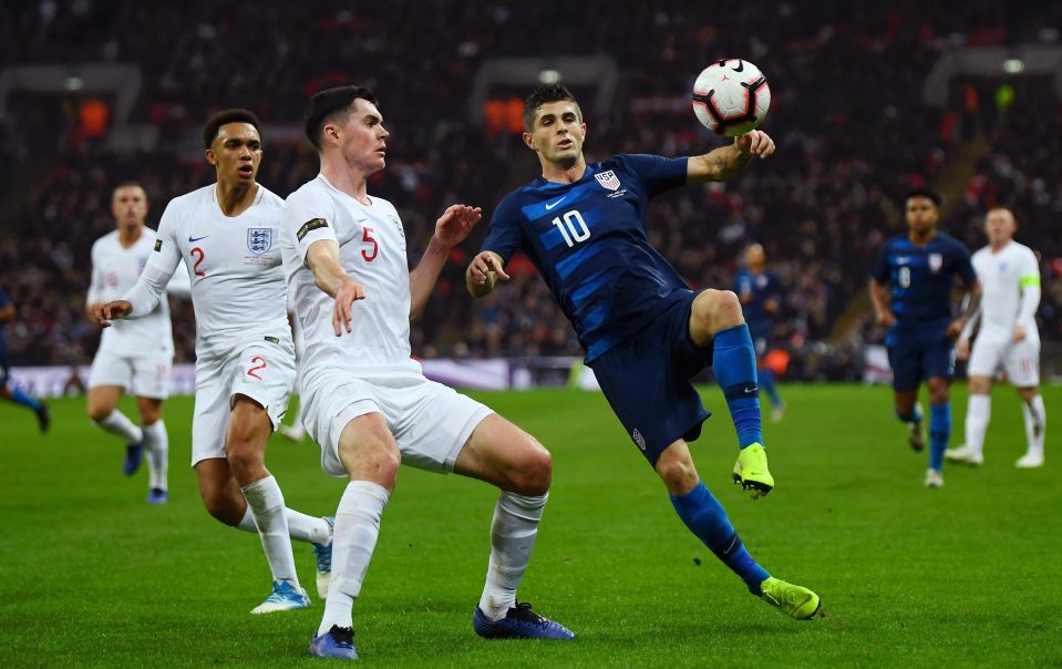  Pulisic in action against England in November - four days later, he would become the youngest captain in USA history