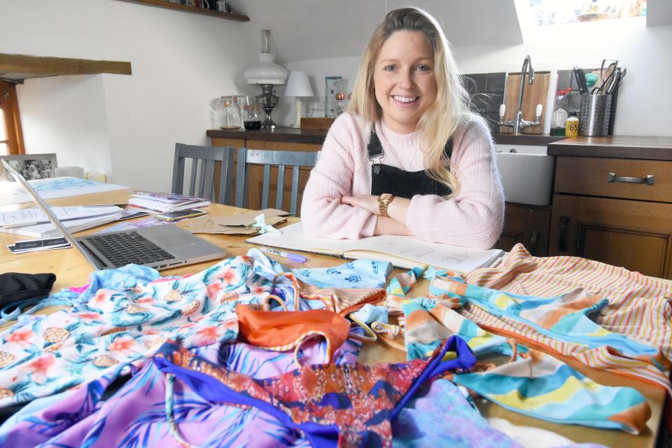  Davina found a swimwear designer from Cambridge who’d worked with big brands like Topshop to help her bring her drawings to life