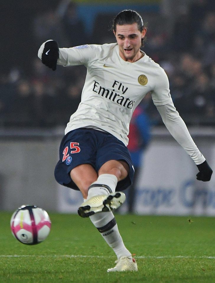 Central midfielder Adrien Rabiot has won six caps for France but missed out on the World Cup